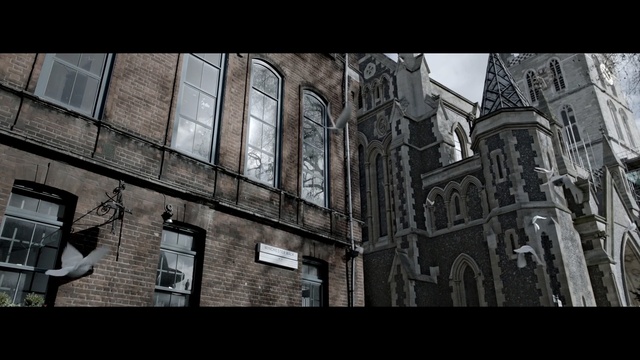 Video Reference: Architecture, Building, Facade, Gothic architecture, Urban area, Monochrome, Iron, Metropolis, Cathedral, Tree