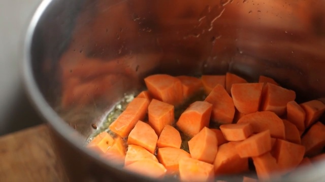 Video Reference: Food, Carrot, Dish, Cuisine, Vegetable, Baby carrot, Butternut squash, Ingredient, Root vegetable, Produce, Person