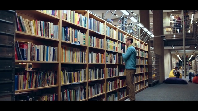 Video Reference: Library, Bookcase, Public library, Shelving, Bookselling, Shelf, Book, Building, Publication, Retail, Person, Female