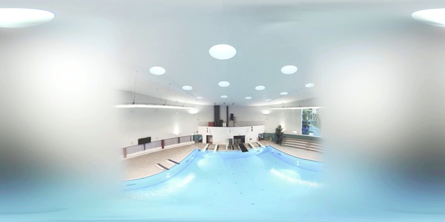 Video Reference: Ceiling, Architecture, Interior design, Sky, Design, Building, Room, Illustration, Leisure, Space