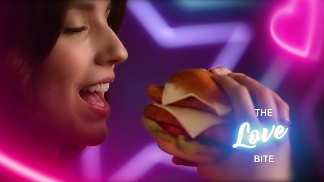 Video Reference: Junk food, Fast food, Mouth, Lip, Fun, Hamburger, Finger food