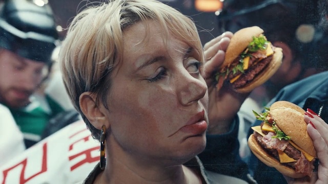 Video Reference: Junk food, Fast food, Hamburger, Eating, Food, Street food, Cheeseburger, Sandwich, Dish, Cuisine