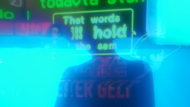 Video Reference: blue, green, light, technology, neon, underwater, display device, water, font