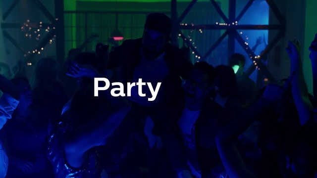 Video Reference: Blue, Font, Nightclub, Event, Room, Disco, Performance, Electric blue, Night, Music venue
