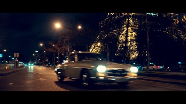 Video Reference: Vehicle, Car, Night, Classic car, Sky, Classic, Sedan, Vintage car, Darkness, Mid-size car