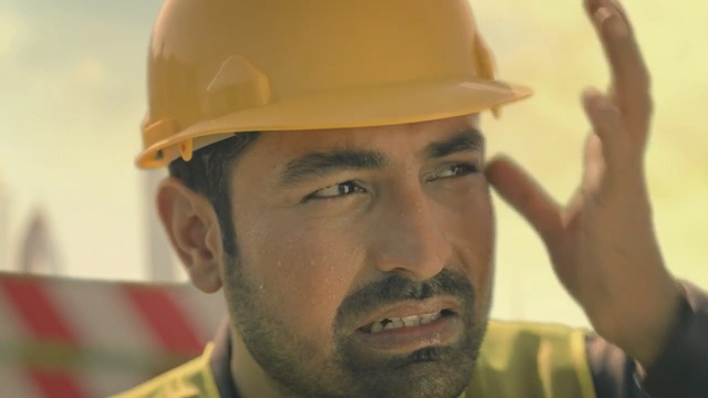 Video Reference: Hard hat, Hat, Facial hair, Personal protective equipment, Moustache, Forehead, Fashion accessory, Headgear, Beard, Construction worker, Person