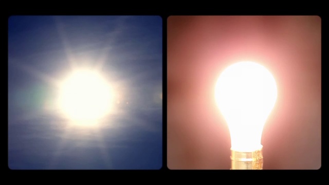 Video Reference: Lighting, Sky, Light, Heat, Sun, Atmosphere, Daytime, Incandescent light bulb, Light bulb, Light fixture
