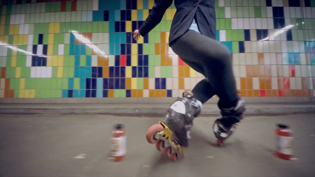 Video Reference: footwear, shoe, freestyle slalom skating, roller skating, roller skates, sports equipment, fun, skating, recreation, roller sport, Person