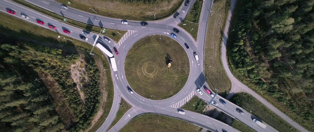 Video Reference: Aerial photography, Road, Intersection, Street, Junction, Traffic circle, Infrastructure, Photography, Thoroughfare, Highway