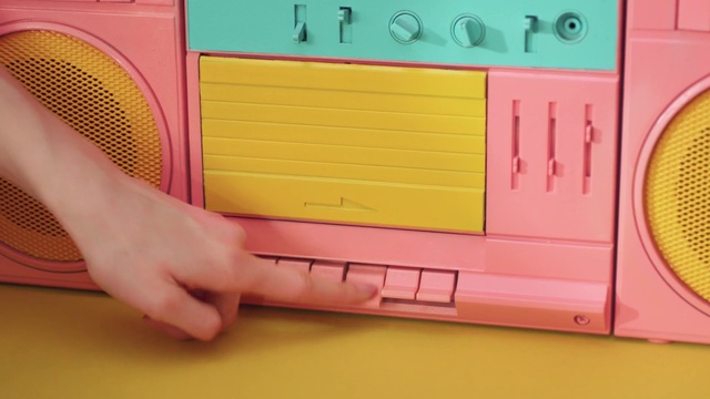 Video Reference: Pink, Boombox, Electronics, Yellow, Play