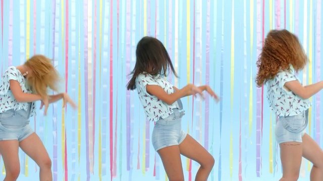 Video Reference: Fashion, Leg, Fun, Child, Thigh, Shorts, Human leg, Long hair, Waist, Gesture