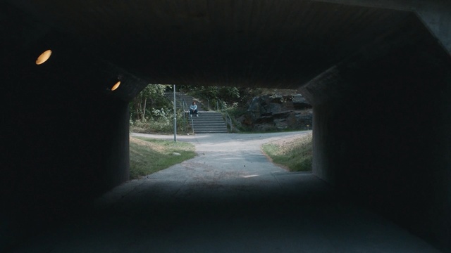 Video Reference: Road, Tree, Infrastructure, Sky, Night, Auto part, Landscape, Plant, Darkness, Nonbuilding structure