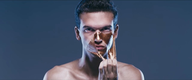 Video Reference: man, facial hair, muscle, human, neck, barechestedness, Person