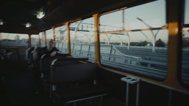 Video Reference: public transport, passenger, transport, reflection, vehicle, train, window