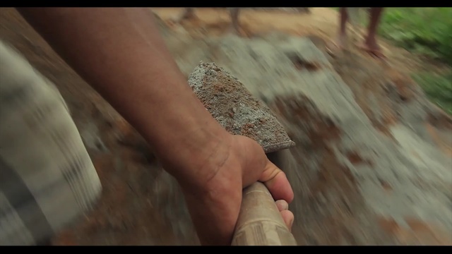 Video Reference: hand, finger, leg, foot, girl, arm, soil, grass, rock, tree