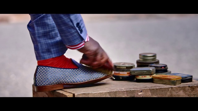 Video Reference: Footwear, Shoe, Hand, Design, Textile, Photography, Pattern, Wood stain, Sitting, Leather