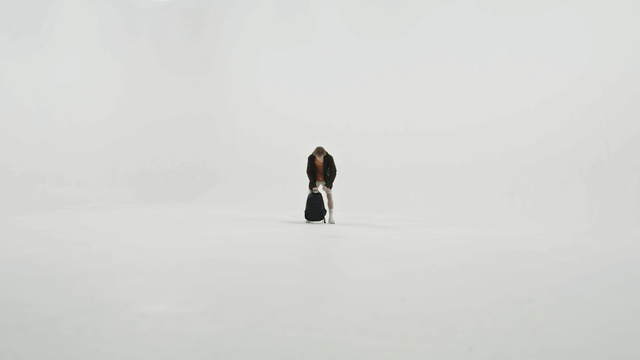 Video Reference: snow, freezing, winter, ice, computer wallpaper, sky, black and white, Person