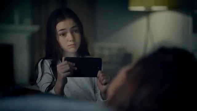 Video Reference: girl, snapshot, black hair, darkness, mouth, electronic device, screenshot, scene, drama, Person