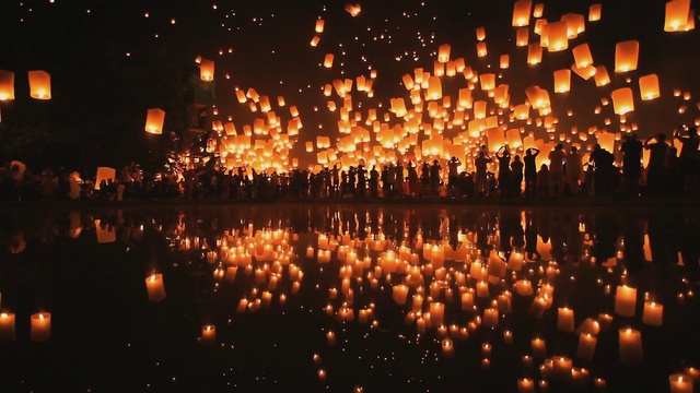 Video Reference: Crowd, Lighting, Event, Night, Fête, Fire, Vigil, Lantern, Darkness, Festival