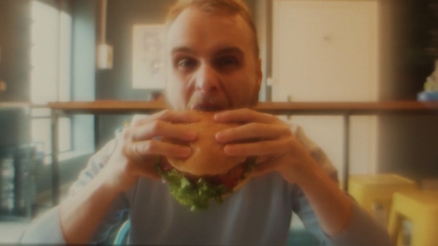 Video Reference: Nose, Eating, Mouth, Fun, Hand, Food, Person