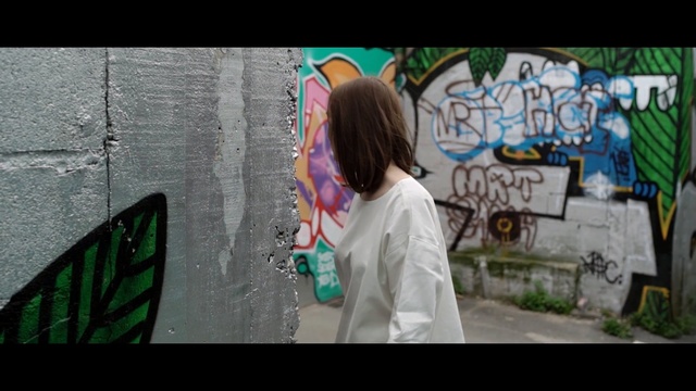 Video Reference: green, white, photograph, girl, art, wall, snapshot, photography, street art, cool