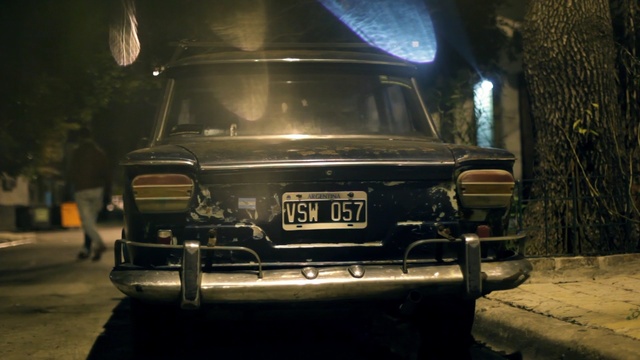 Video Reference: car, family car, vehicle, automotive design, automotive exterior, night, vintage car, darkness, compact car, bumper