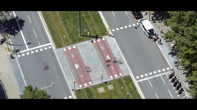 Video Reference: urban area, infrastructure, residential area, suburb, aerial photography, road, lane, intersection, city, tree