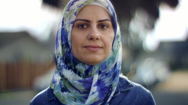 Video Reference: blue, girl, eye, scarf, neck, portrait photography, portrait, Person