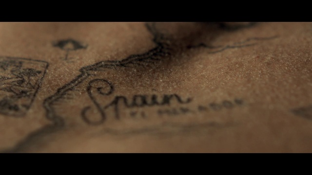 Video Reference: Tattoo, Text, Skin, Font, Close-up, Handwriting, Human, Flesh, Neck, Photography