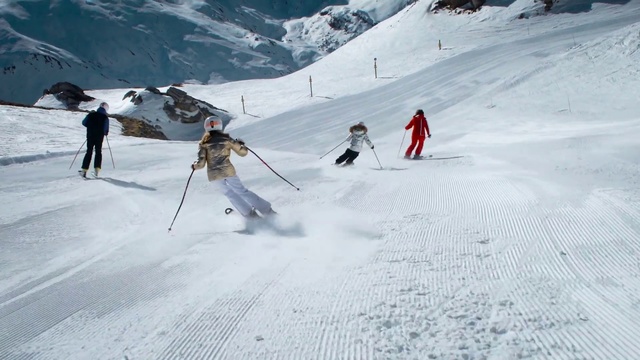 Video Reference: Skier, Winter sport, Snow, Skiing, Piste, Ski, Ski cross, Geological phenomenon, Cross-country skiing, Ski Equipment