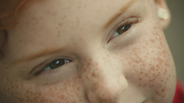 Video Reference: Face, Eyebrow, Forehead, Nose, Skin, Hair, Cheek, Close-up, Head, Freckle