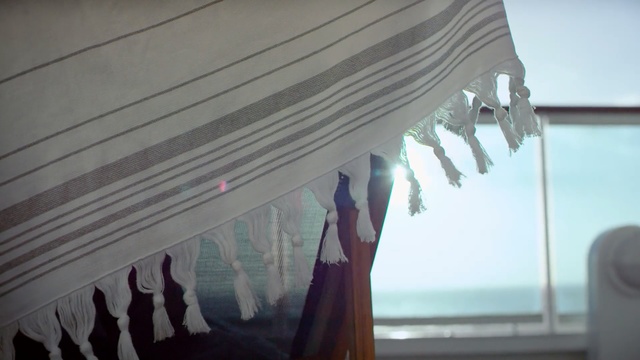 Video Reference: Curtain, Window treatment, Textile, Interior design, Shade, Window covering, Architecture, Window, Ceiling, Window valance, Person