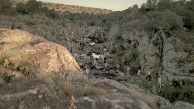 Video Reference: badlands, ecosystem, wilderness, rock, shrubland, nature reserve, geological phenomenon, tree, geology, wadi, Person