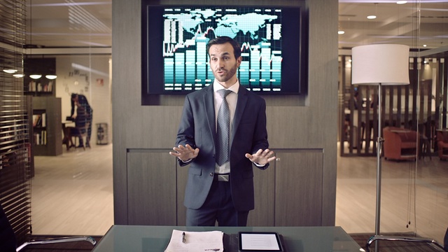 Video Reference: suit, gentleman, formal wear, Person