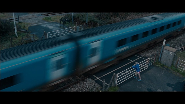 Video Reference: track, transport, rolling stock, train, rail transport, public transport, railroad car, sky, passenger car, vehicle