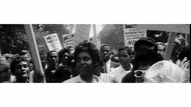 Video Reference: photograph, black and white, crowd, snapshot, monochrome photography, photography, monochrome, product, Person