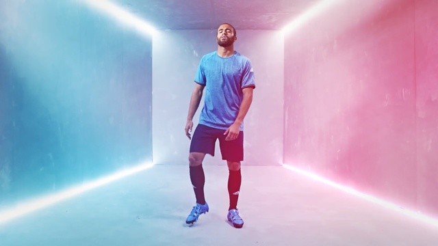 Video Reference: blue, light, joint, fun, fashion, human, summer, sportswear, computer wallpaper, performance, Person