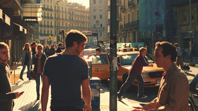 Video Reference: street, urban area, city, snapshot, crowd, road, night, pedestrian, recreation, downtown, Person