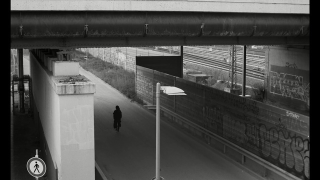Video Reference: black, black and white, infrastructure, monochrome photography, architecture, reflection, photography, structure, wall, monochrome, Person