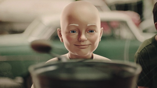 Video Reference: Face, Head, Cheek, Forehead, Child, Smile, Jaw, Figurine, Animation, Art