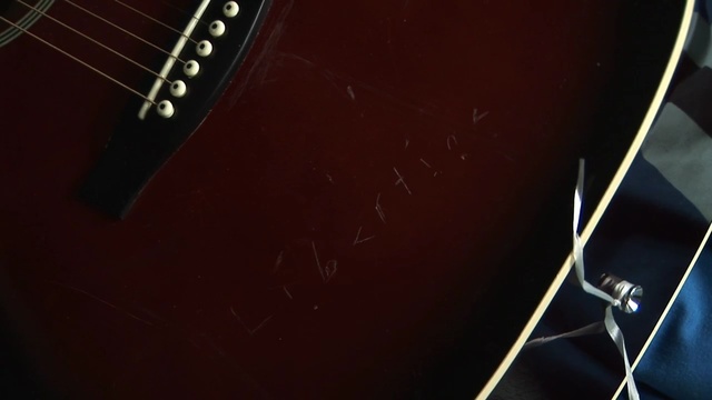 Video Reference: string instrument, black, guitar, string instrument, plucked string instruments, light, musical instrument, darkness, line, acoustic guitar