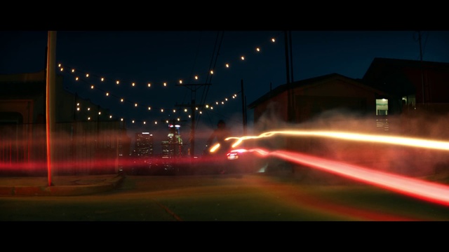 Video Reference: Night, Light, Lighting, Street light, Evening, Lens flare, Sky, Line, Infrastructure, Road