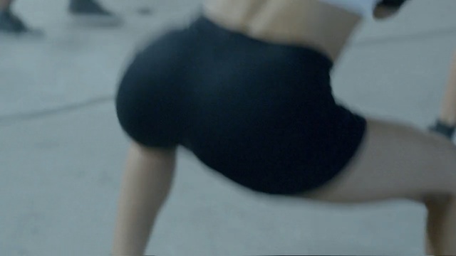 Video Reference: joint, thigh, shoulder, leg, arm, girl, knee, black hair, abdomen, hip