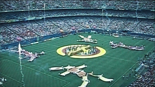 Video Reference: Sport venue, Stadium, Arena football, Arena, Super bowl, Grass, Team sport, Aerial photography, Competition event