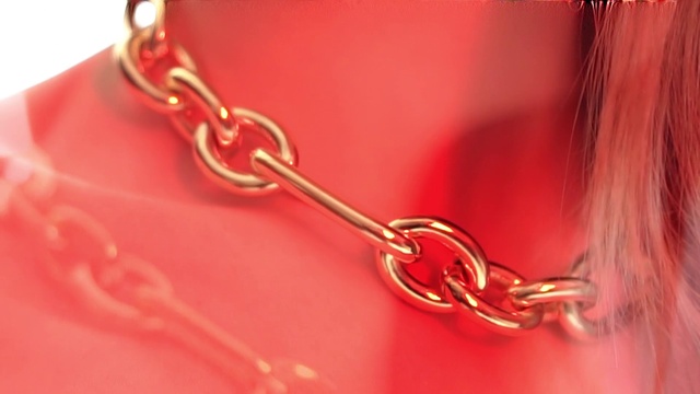 Video Reference: Red, Body jewelry, Chain, Fashion accessory, Jewellery, Pink, Necklace, Metal, Magenta, Pendant