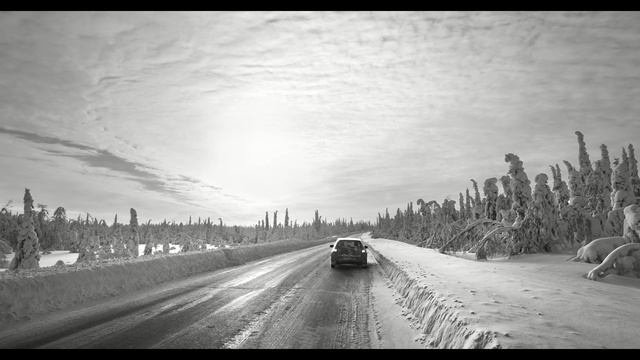 Video Reference: Road, White, Photograph, Black, Sky, Black-and-white, Monochrome, Winter, Monochrome photography, Snow