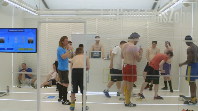 Video Reference: sport venue, sports, physical fitness, recreation, physical exercise, indoor games and sports, competition event, competition, Person