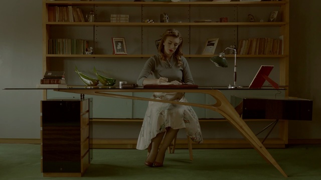 Video Reference: Desk, Furniture, Table, Room, Sitting, Art