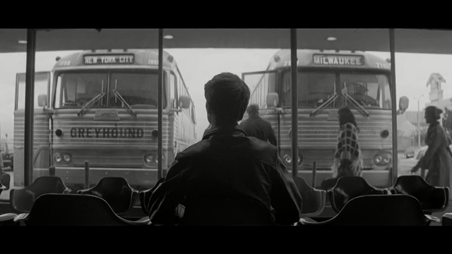 Video Reference: Mode of transport, Vehicle, Transport, Motor vehicle, Bus, Car, Commercial vehicle, Black-and-white, Photography, Public transport, Person