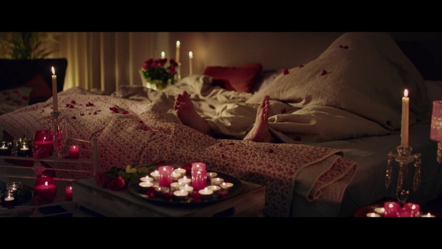 Video Reference: Bedroom, Photograph, Centrepiece, Room, Still life photography, Floral design, Pink, Lighting, Interior design, Furniture